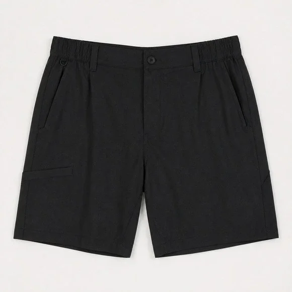 Eddie Bauer Tech Shorts Mens M Black EB011289 Flex Waist 9 Inch Inseam Stretch