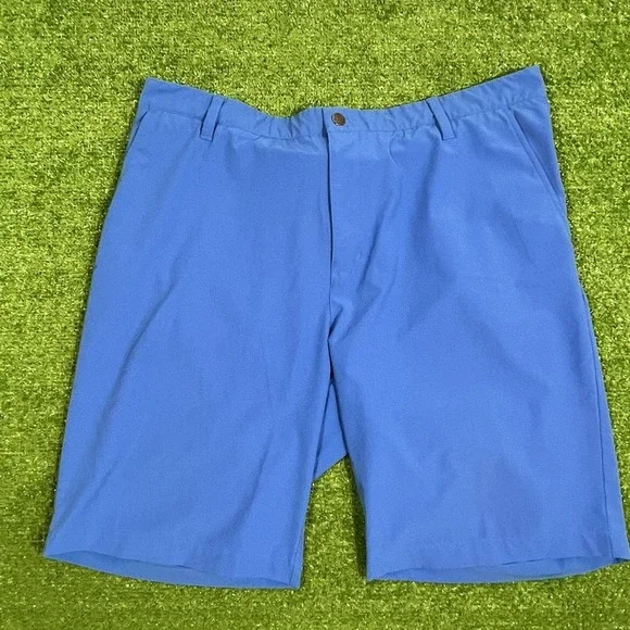 Adidas Ultimate 365  Golf Short W40 Powder Blue 3 Stripe Lightweight Performance