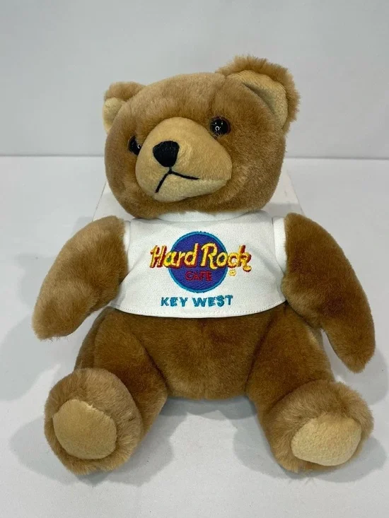 Hard Rock Cafe Key West Brown Plush Bear with White Logo Tee