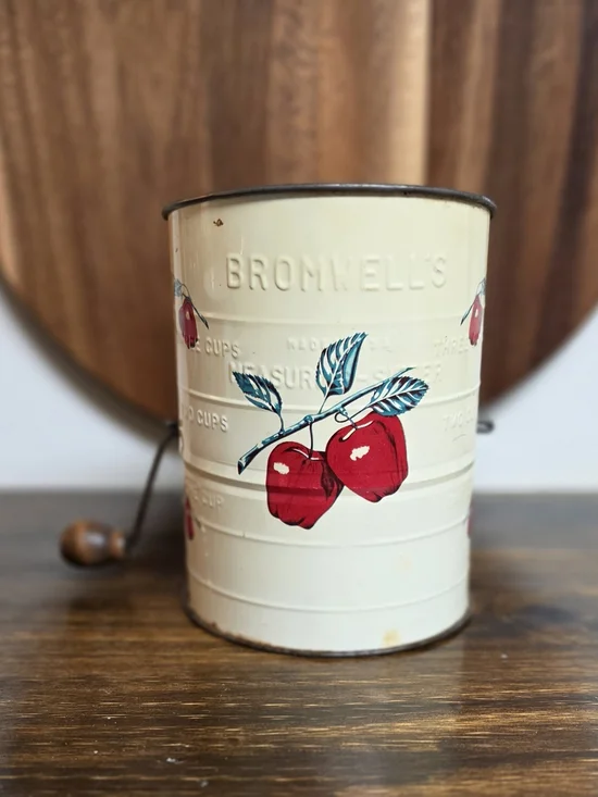 Bromwell's Vintage Metal Flour Sifter