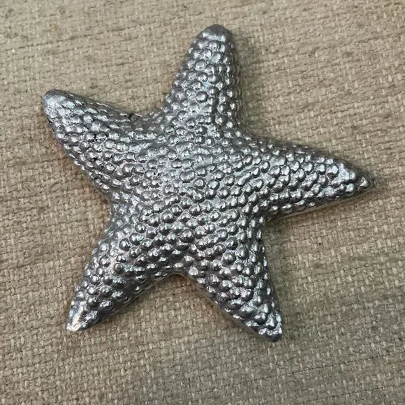 Mariposa Starfish Napkin Weight Silver Recycled Aluminum