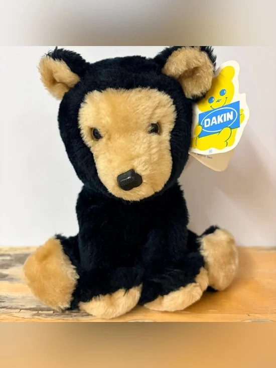 Vintage Dakin Black Bear Coco Bear Cub Plush With Tag 1982