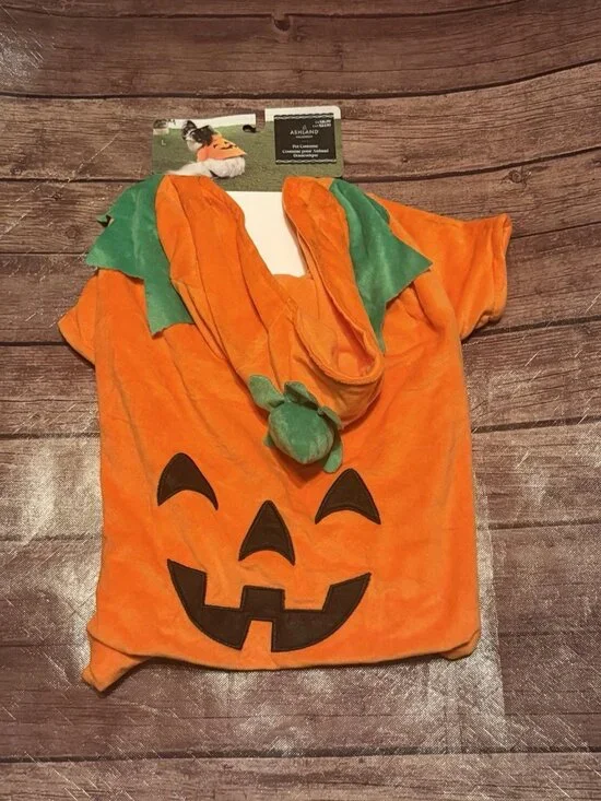 Ashland Halloween Dog Pet Costume Pumpkin Jack O Lantern Large New SEE NOTES