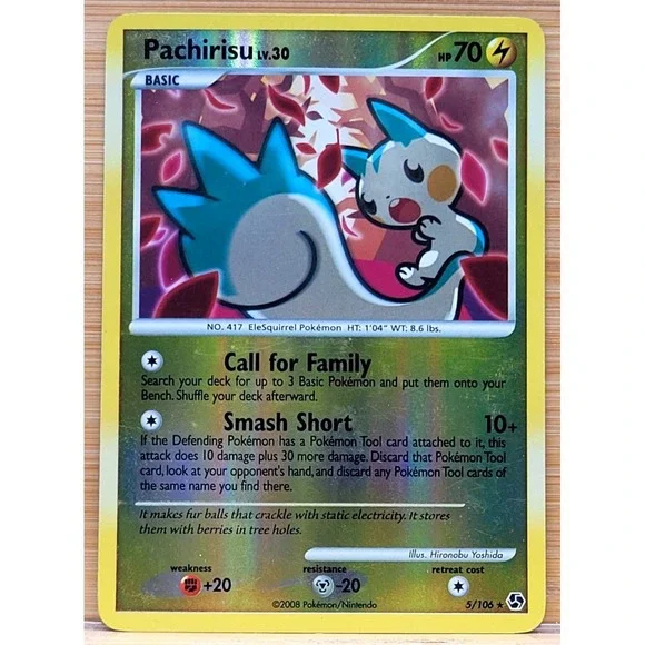 Pachirisu 5/106‎ Great Encounters Rev Holo Pokemon TCG