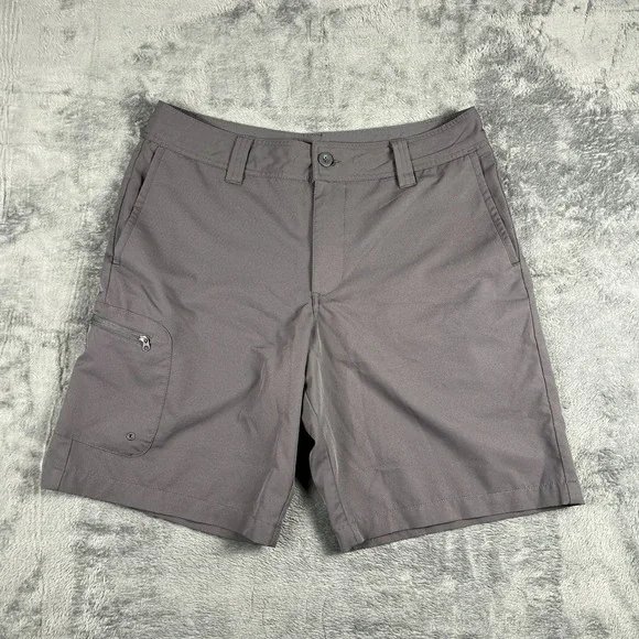 Magellan Outdoors Fish Gear Shorts Mens 32 Gray Utility Pocket Water Repellent