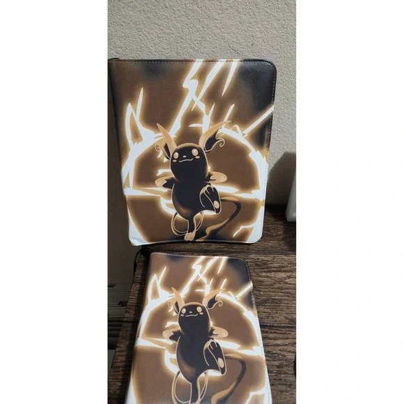 Pokemon Raichu Card Binder Set 9-Pocket &‎ 4-Pocket Zipper Storage Album Folder