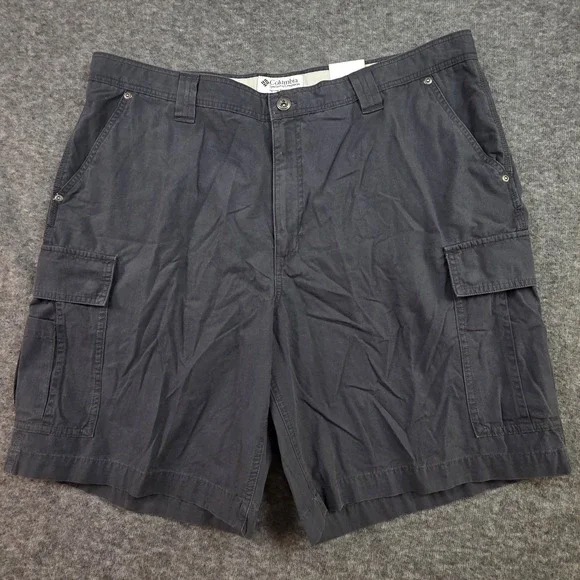 New Columbia Cargo Shorts Men 38 Blue Hawk Creek XM4003 Hiking Walking Trail