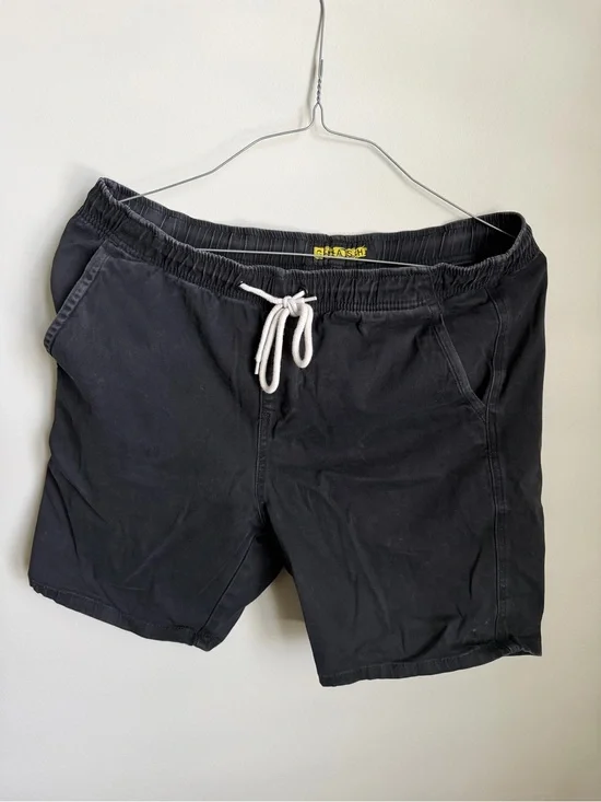 Crash & Burn Black Athletic Drawstring Shorts