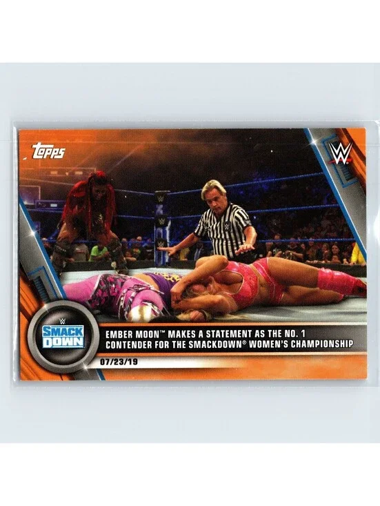 2020 Topps WWE Women's Division Ember Moon #52 Orange #/50