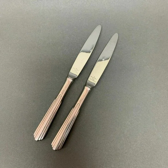 Kirk Stieff Parallel 1986 Stainless Steel 18/8 New French Hollow Knives‎ Ribbed