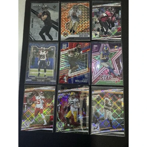 Football cards 162 Banger lot! Holos, auto, numbered, patch, rookie etc….