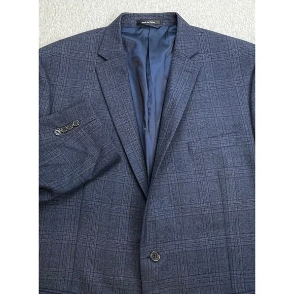 Lauren Ralph Lauren Blazer Mens 50L Plaid Wool Blend‎ 2-Button Single Breast