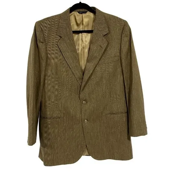 Lanvin‎ Vintage Tan Microstripe Blazer 46L