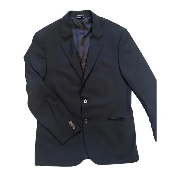 Nautica Men's Wool Blend Navy 2-Button Blazer Sport Coat, Size 42R (298)