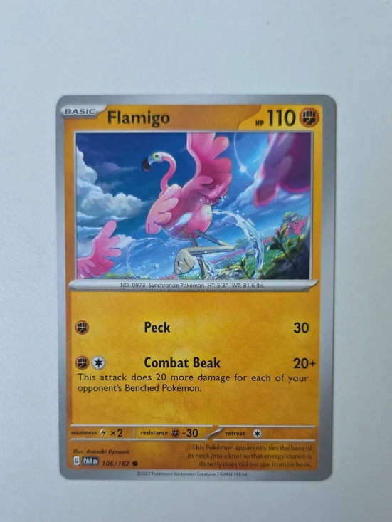 Pokemon Flamigo Trading Card