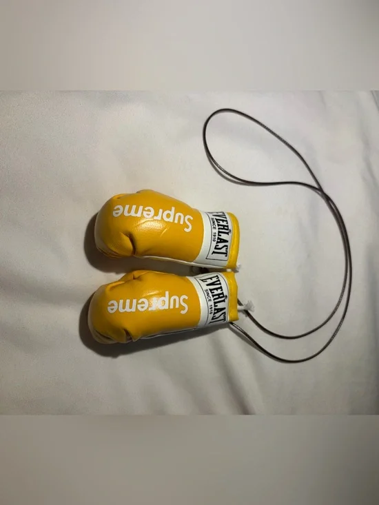 Yellow Mini Boxing Gloves Bag Charm (Supreme)