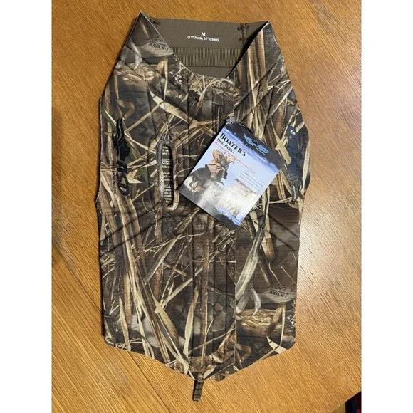 Avery Sporting Dog Boater's Dog Parka M‎ Realtree Max-7 Neoprene Vest NWT