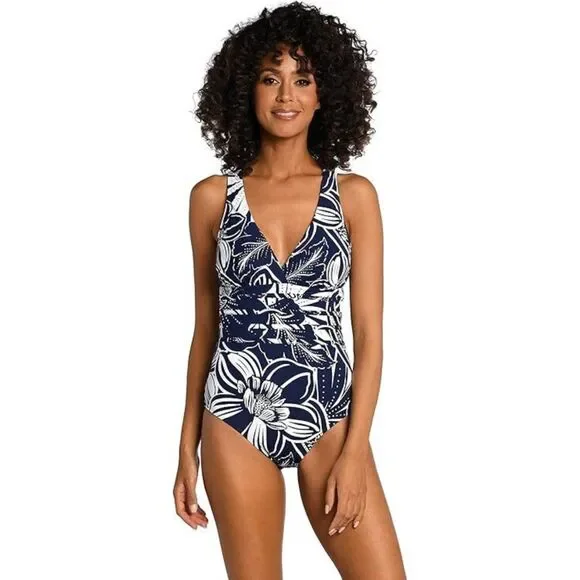 La‎ Blanca Women's Multi Strap Cross Back One Piece Swimsuit, 12