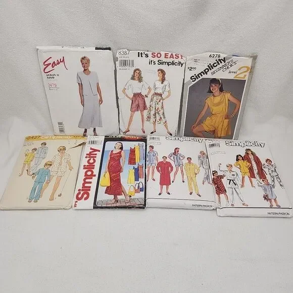 Sewing Pattern 6 SIMPLICITY (5998, 7071, 9942, 6427, 8387, 6278) 1 McCall's 3479