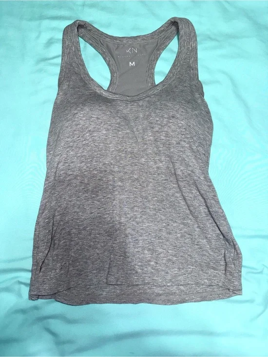 Klassy Network Gray Racerback Tank Top - built in bra - super soft!!
