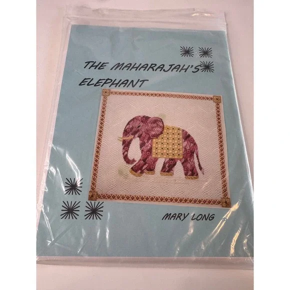 NOS Mary Long The Maharajahs Elephant Needlepoint Canvas Kit