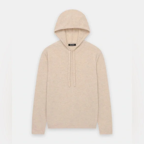 Naadam Signature Cashmere Hoodie, Oatmeal, size S