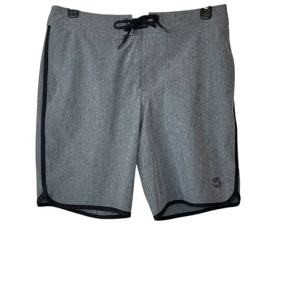 HOLLISTER Watersport Hybrid Shorts Swim Trunks in Gray and Black Men's 32 Waist
