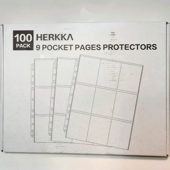 100 Count Clear Trading Card Sleeve Pages 9 Pockets Per Sheet Sheets Pok…