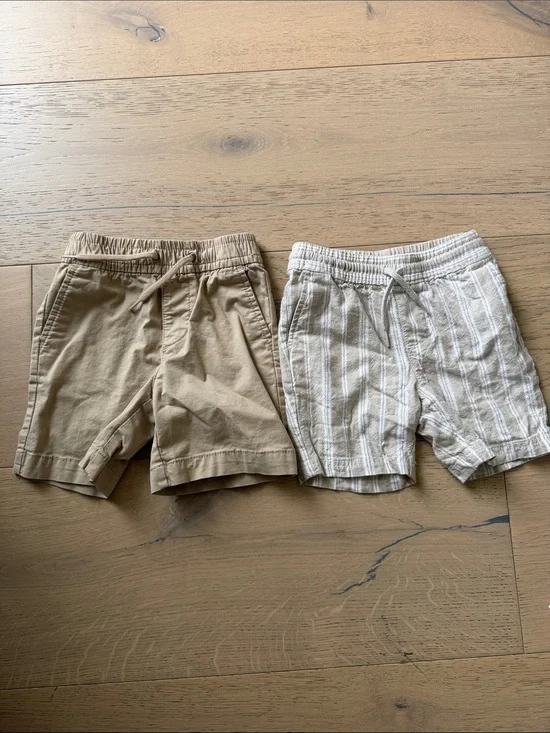 Old Navy Kids' Pull-On Shorts - Tan and Cream Stripe