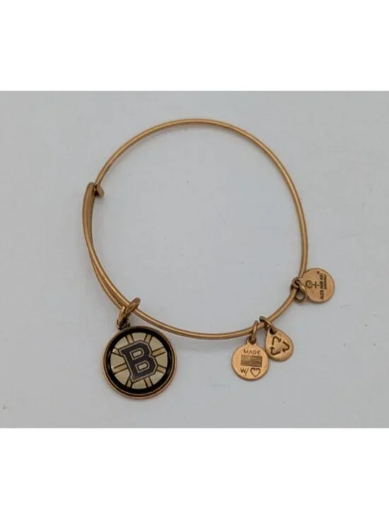 Boston Bruins Alex and Ani Spoked B Color Epoxy Gold TD Garden Exclusive