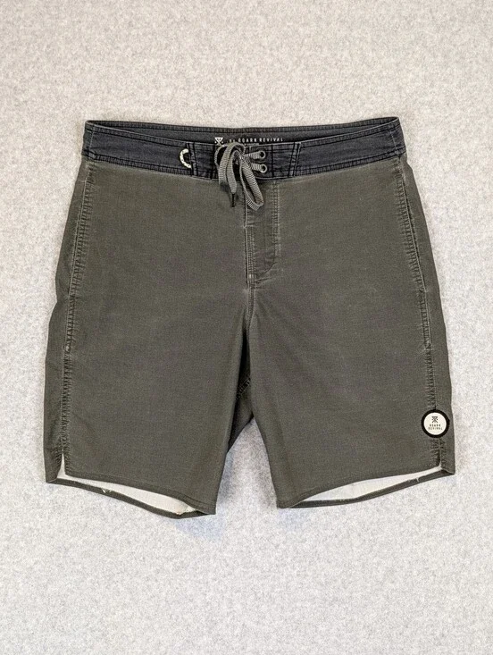 Roark Revival Well Worn Board Shorts Men's 32 Green Hybrid Hiking