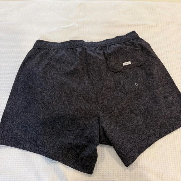 Allfenix Waves Swim Short Black Tonal Pattern Mens XL AM4T137 NEW