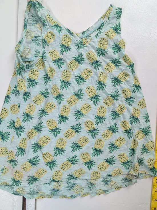 Old Navy Pineapple Print Tank Top - Light Blue & Yellow