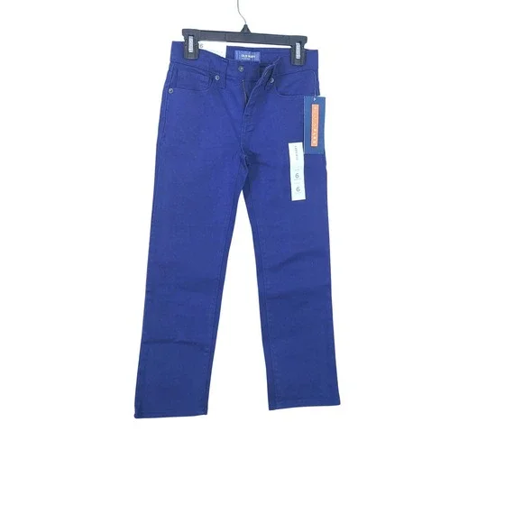 Old Navy Boys Royal Blue Built-In Flex Adjustable Waist Slim Fit‎ Jeans 6 NEW