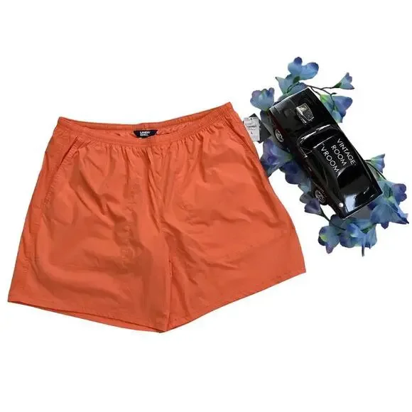 Lands' End NWT Orange Sport Swim Trunk Men Various