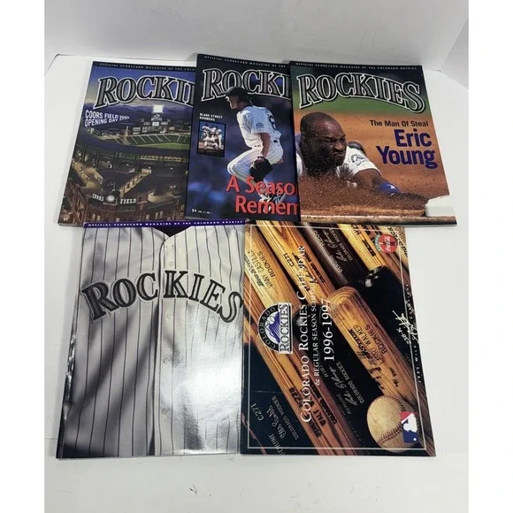 4 Log Colorado Rockies MLB Baseball Magazine‎ + 1996-1997 Calendar