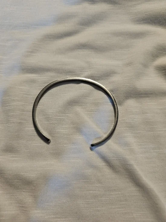Open Cuff Bracelet in Silver-Tone Metal
