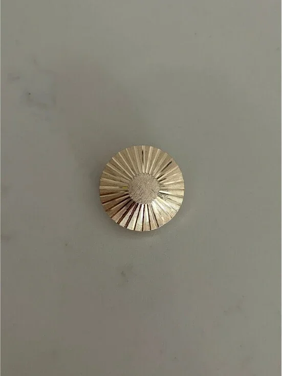 Vintage Scarf Clip Western Germany Sunburst Gold Tone Jewelry Accessory