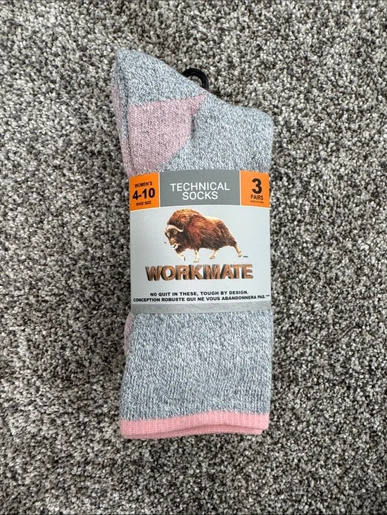 Workmate Technical Socks ~ Women's shoe size 4-10 (3 Pairs)