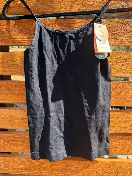 NWT Shapermint All Day Every Day Scoop Neck Cami Shapewear Black Large