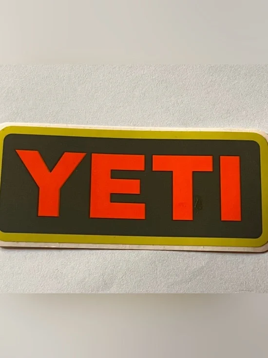YETI Sticker 4” x 1 3/4” Yeti mug cup Yeti cooler yeti