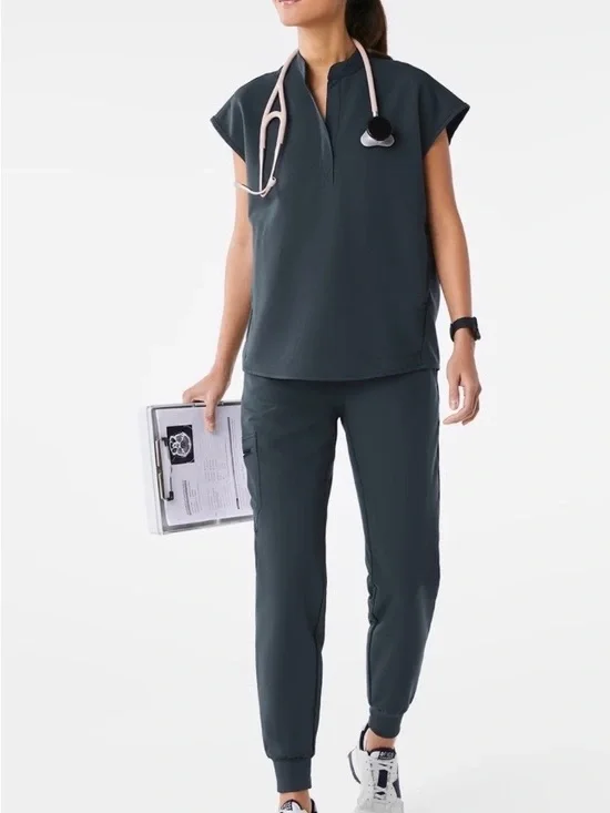 FIGS Dark Harbor Scrub Set M – Rafaela Top + Zamora Joggers