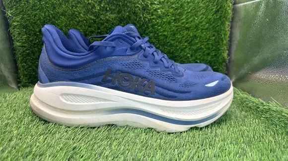 Hoka One One Bondi 9 1162013-MVR Athletic Sneaker Men's 11 Blue Knit Gym Running