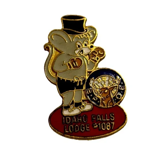 BPOE Elks Lodge Club MIGHTY MOUSE‎ CARTOON BOXING Idaho Lapel Pin Hat Pin