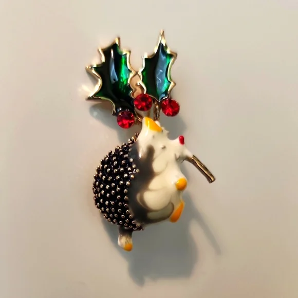 Holly Hedgehog BROOCH WHIMSY