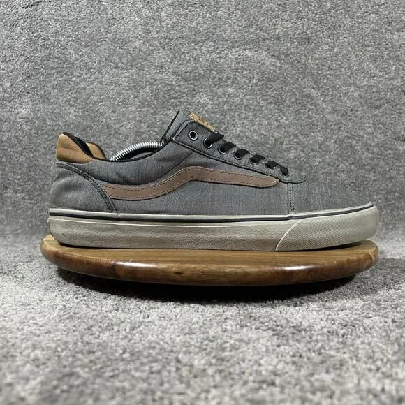 Vans Ward Deluxe Mens Size 13 Gray Brown Casual Athletic Skate Shoes Used