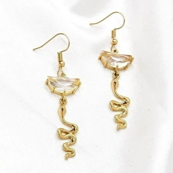 Crystal Snake Earrings
