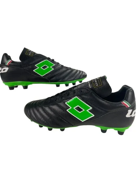 Lotto Stadio OG II FG Soccer Cleats Black & Green Men's Size 11.5 MSRP $240 NEW