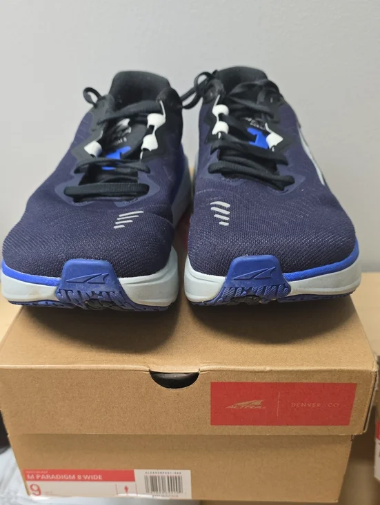 Altra Men's Paradigm 8 Wide Dark Blue and Black Road Running Shoes Size 9men