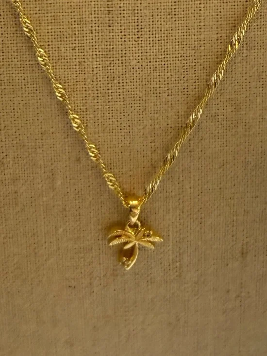 Uncommon James Gold Palm Tree Pendant Necklace